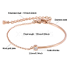 Clear Cubic Zirconia Bracelet Adjustable Curved Bar Link Bracelet Classic Tennis Bracelet Charms Jewelry Gifts for Women JB756A-2