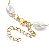 CCB Plastic Pearl Beaded Chain Bracelet BJEW-JB09433-3