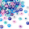  175Pcs 7 Colors Handmade Evil Eye Lampwork Beads EGLA-TA0001-32-3