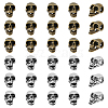 SUPERFINDINGS 30Pcs 2 Colors Zinc Alloy Skull European Beads FIND-FH0008-77-8