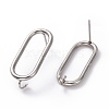 Non-Tarnish 201 Stainless Steel Stud Earring Findings STAS-K241-25P-2