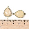 Natural Mixed Gemstone Faceted Teardrop Connector Charms G-I382-02G-4