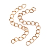 Brass Curb Chain Extender KK-T069-35C-1