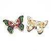 Butterfly Enamel Pin with Rhinestone JEWB-N007-094-2