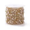 Ion Plating(IP) Natural  Square Beaded Chains AJEW-J035-02G-06-3