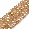 Electroplate Glass Beads Strands EGLA-A034-T8mm-B23-4