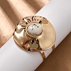 Alloy & Iron Cuff Bangles for Women BJEW-F501-02KCG-2