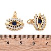 Evil Eye Rack Plating Brass Micro Pave Cubic Zirconia Pendants KK-Z071-69G-03-3