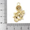 Rack Plating Brass Micro Pave Cubic Zirconia Pendants KK-G515-44B-G-3