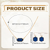 Hexagon Alloy Resin Pendant Necklaces and Dangle Earrings Sets for Women SJEW-LP0001-52C-2