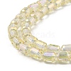 Electroplate Transparent Glass Beads Strands GLAA-C029-02A-08-3