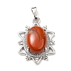 Natural Red Jasper Pendants G-B033-03P-20-2