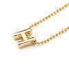 Brass Initial Pendant Necklaces NJEW-JN03330-05-1