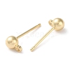 Rack Plating Brass Stud Earring Settings KK-F090-16LG-02-2