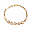 Brass Micro Pave Cubic Zirconia Link Chain Bracelets KK-R217-42G-4