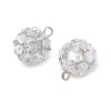 Brass Pave Clear Cubic Zirconia Charms CU-CBAD360-08P-04-2