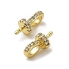 Rack Plating Brass Micro Pave Cubic Zirconia Cup Pearl Peg Bails Pin Pendants KK-S397-13G-2