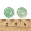 Natural Green Aventurine Donut/Pi Disc Charms G-G142-01P-3