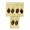 Natural Tiger Eye Horse Eye Dangle Earrings EJEW-I315-01P-08-3