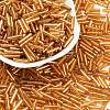 Silver Lined Transparent Glass Bugle Beads SEED-R028-2x9-B01-1