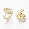 Brass Cubic Zirconia Cuff Earrings EJEW-R114-013G-NF-2