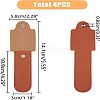 SUPERFINDINGS 4Pcs PU Leather Razor Sheath AJEW-FH0002-72B-2