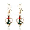 Simple Christmas Alloy Dangle Earrings LJ9715-5-1