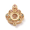 Brass Micro Pave Colorful Cubic Zirconia Locket Pendants KK-G390-29MG-3