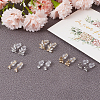 ANATTASOUL 2 Sets 2 Colors Brass Micro Pave Cubic Zirconia Stud Earrings Set EJEW-AN0004-49-7