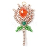 Beaded Tulip Charms PALLOY-MZ00449-03-1