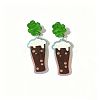 Saint Patrick's Day Acrylic Stud Dangle Earrings WG80EB3-01-1