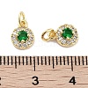 Brass Micro Pave Cubic Zirconia Charms KK-C051-12G-04-3