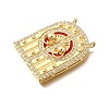 Brass Micro Pave Cubic Zirconia Pendants KK-Z125-23A-G-2