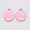 Alloy Enamel Pendants ENAM-S124-01B-09K-1