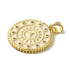 Brass Enamel Micro Pave Cubic Zirconia Pendants KK-Z042-24G-02-2