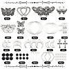DIY Alloy & Stainless Steel Goth Butterfly Moth Dangle Earring Making Kits DIY-SC0026-36-2