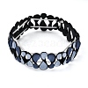 Coloful Alloy Enamel Links Stretch Bangles BJEW-B100-10-2