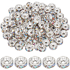 SUNNYCLUE 200Pcs Brass Rhinestone Spacer Beads FIND-SC0007-06-1