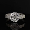 Brass Micro Pave Clear Cubic Zirconia Bangles for Women FS-WGA7409-21-1