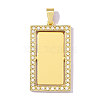 Brass Micro Pave Clear Cubic Zirconia Pendants CU-OY001-72G-1