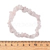 Unisex Chip Natural Rose Quartz Beaded Stretch Bracelets BJEW-S143-25-6