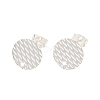 304 Stainless Steel Ear Stud Findings STAS-O119-16C-S-1