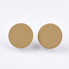 Spray Painted Iron Stud Earring Findings X-IFIN-S703-16E-2