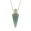 Natural Green Aventurine Perfume Bottle Pendant Necklace PW-WG8F691-12-1