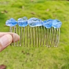 Gemstone Hair Combs PW-WGB2E73-05-1