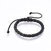 Braided Leather Cord Bracelets BJEW-F347-10B-1