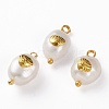 Natural Keshi Pearl Pendants X-PALLOY-JF00594-04-1