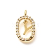 Brass Micro Pave Cubic Zirconia Pendants ZIRC-P123-01G-Y01-1