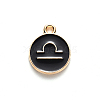 Alloy Enamel Pendants ENAM-S124-01B-08K-2
