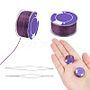 2 Rolls Special Coated Polyester Beading Threads OCOR-NB0002-06F-9